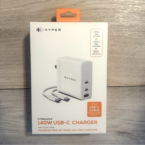 HyperJuice 140W Usb-C Charger 1140WW USB compatible with MacBook - Picture 3 of 8